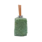 Green aventurine reed diffuser side profile, solid natural green quartz block