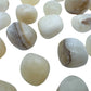 Honey Calcite tumbled stones with natural banding, AA grade from Peru