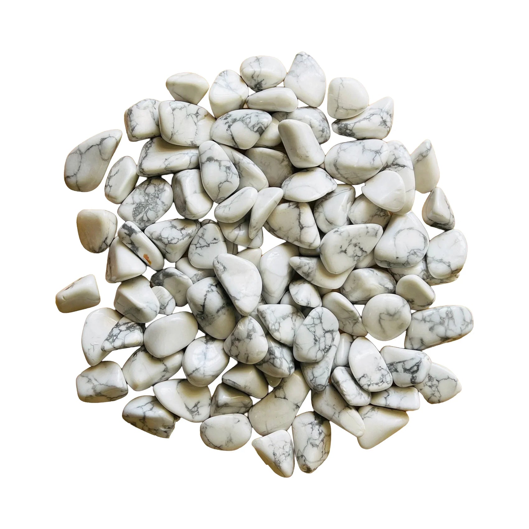 Howlite Tumbled Stone - Masvingo, Zimbabwe