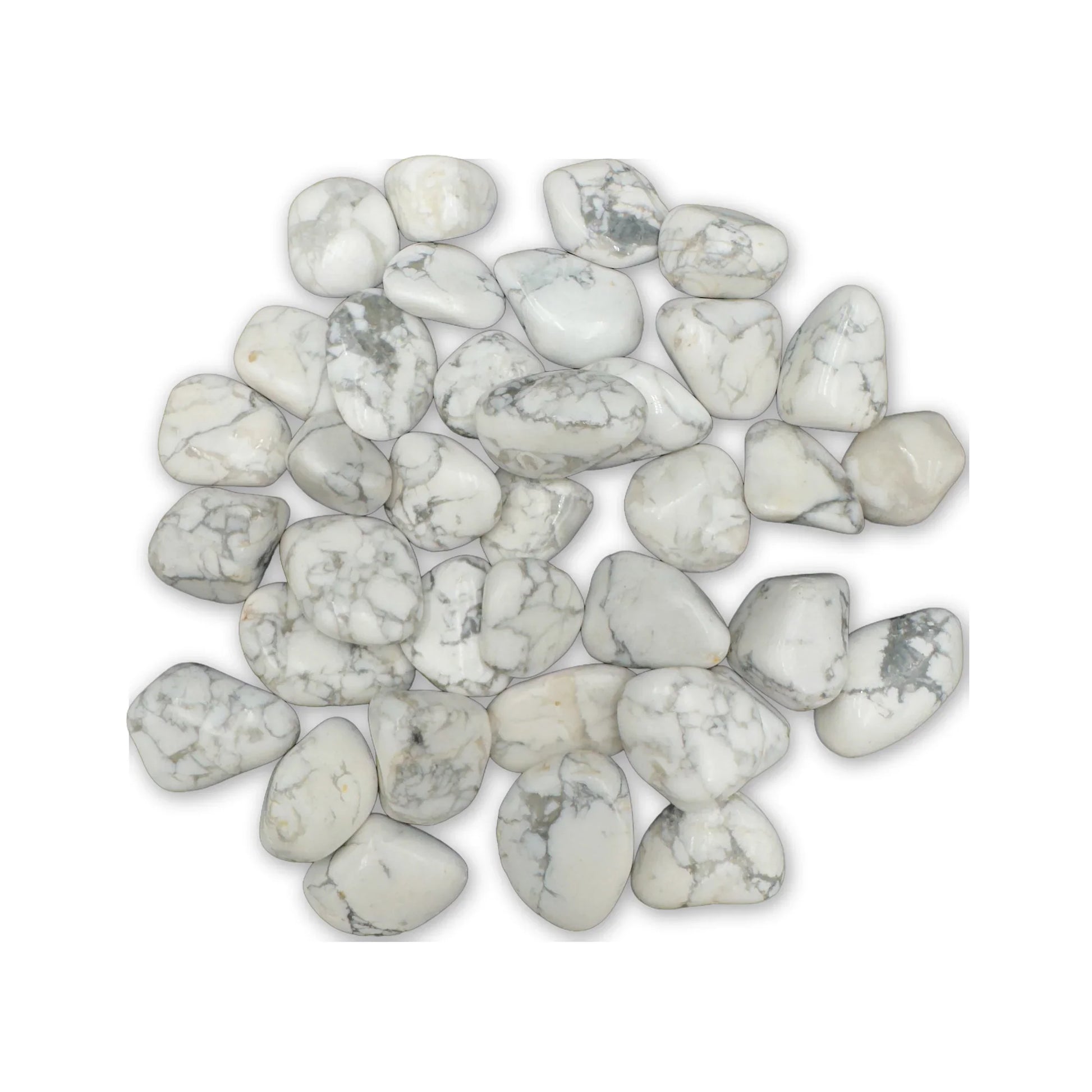 Howlite Crystals for Anxiety Relief, Calm & Cleansing — beginner-friendly gray polished, AA from Zimbabwe