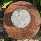 Back view of Grade AA Lemurian Quartz point showing natural surface