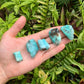Detail shot of Grade AA Amazonite raw under natural light