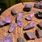 Full profile of Grade A Purpurite raw ready to ship from Beyond Bohemian