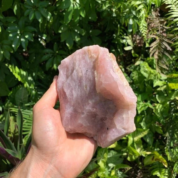 Alternate side of Rose Quartz specimen, turned to for Love and Self Love, hand-selected from Alaotra-Mangoro, Madagascar.