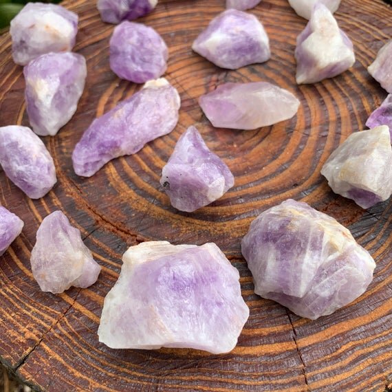 Full profile of Grade A Amethyst raw ready to ship from Beyond Bohemian