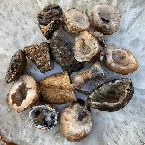 Full profile of Grade AA Agate geode ready to ship from Beyond Bohemian