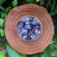 Full profile of Grade AA Chevron Amethyst tumbled stone ready to ship from Beyond Bohemian