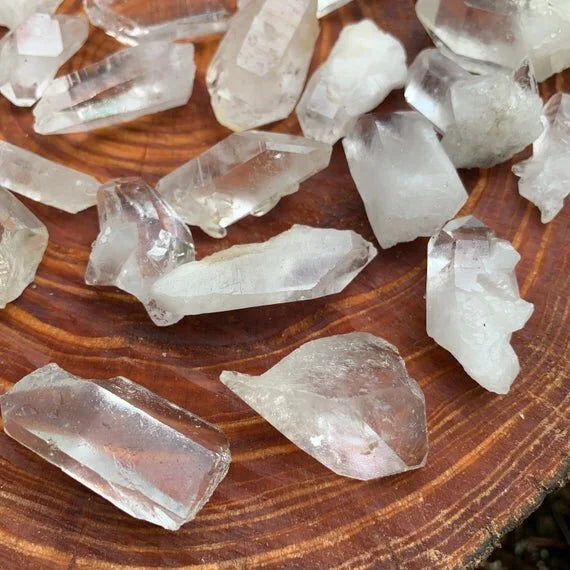 Full profile of Grade AA Clear Quartz point ready to ship from Beyond Bohemian
