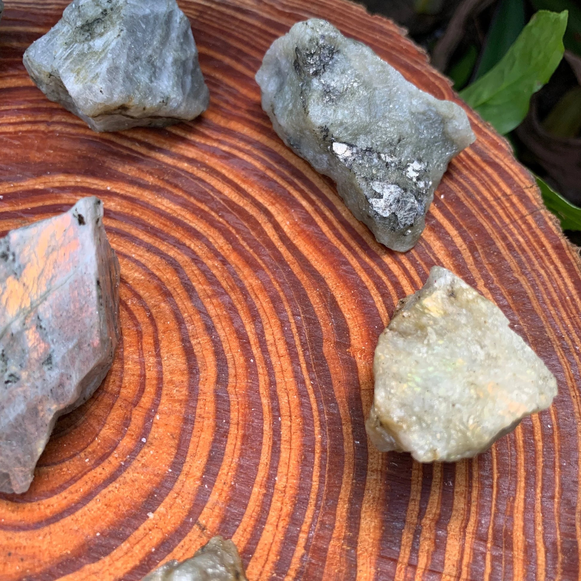 Full profile of Grade A Labradorite raw ready to ship from Beyond Bohemian