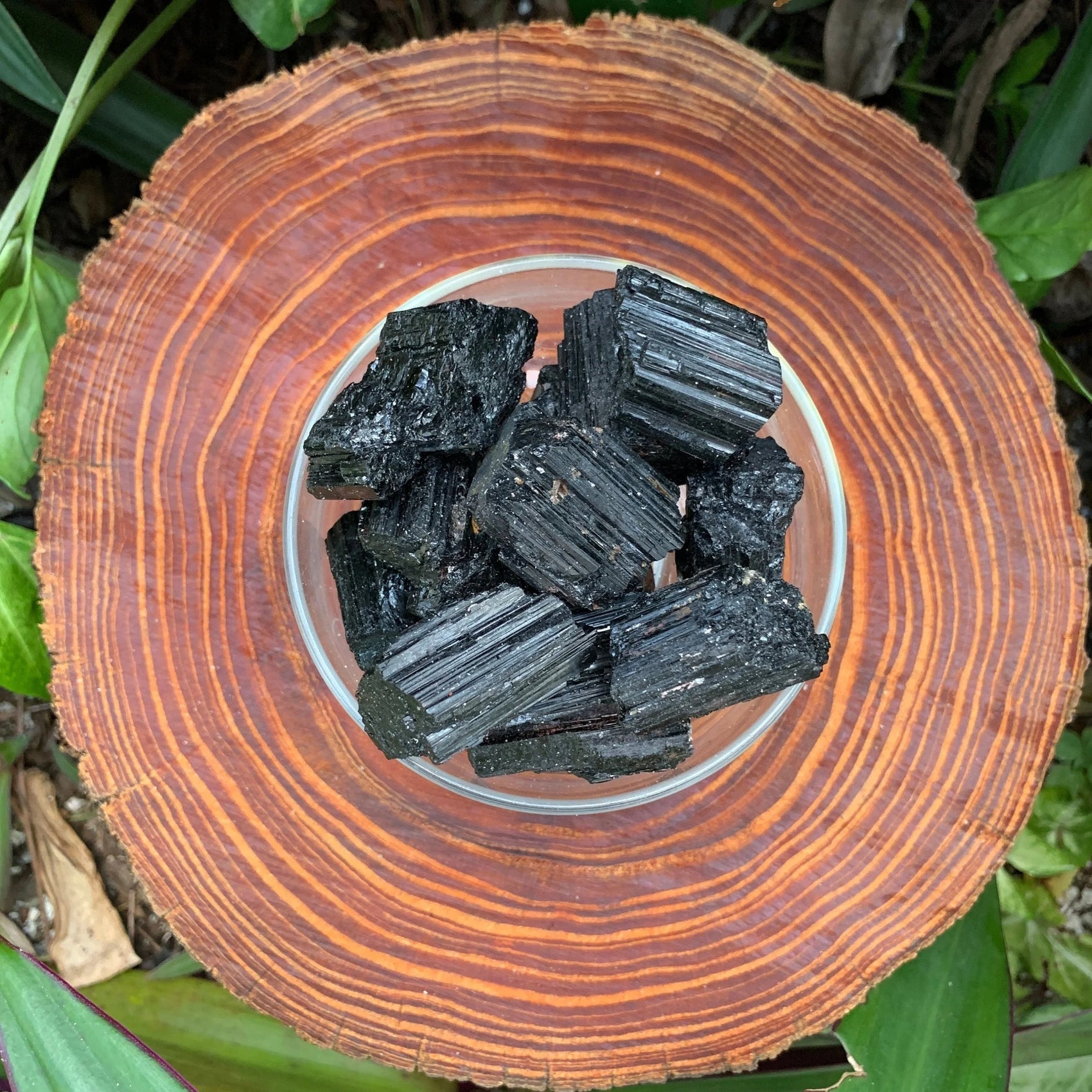 Black Tourmaline raw crystal in Black tones, ethically sourced from Brazil for Stress Relief and Cleansing