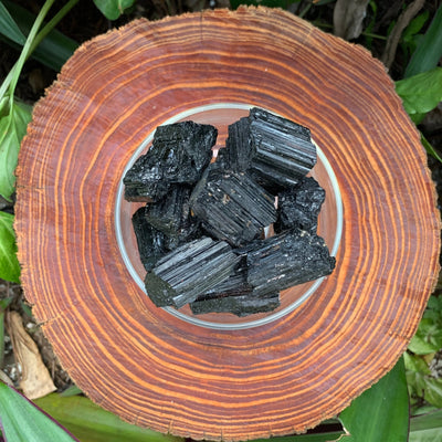 Ethically sourced Grade AA Black Tourmaline raw from Minas Gerais, Brazil at Beyond Bohemian