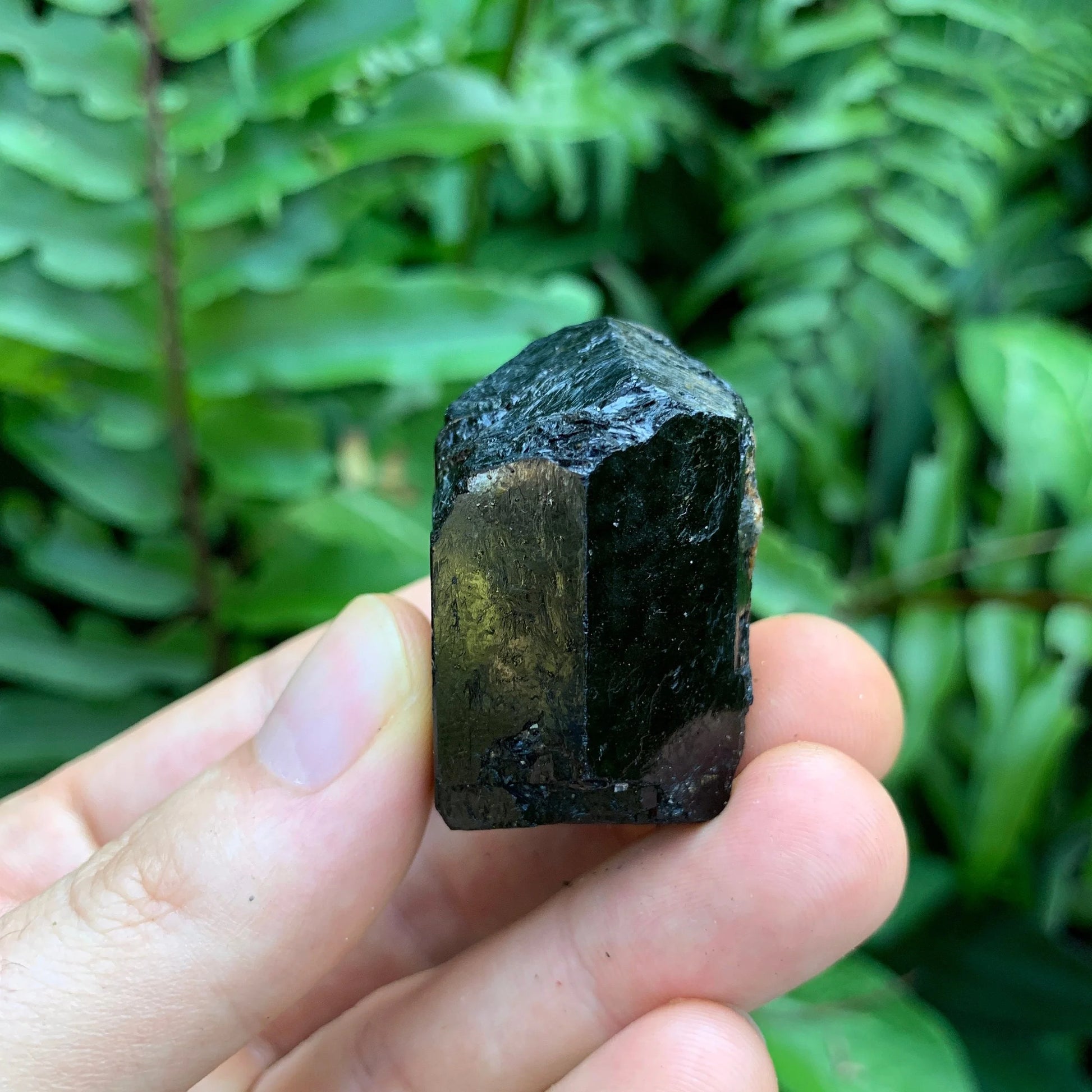 Full profile of Grade AA Black Tourmaline raw ready to ship from Beyond Bohemian