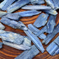 Full profile of Grade AA Blue Kyanite raw ready to ship from Beyond Bohemian