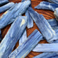 Full profile of Grade AA Blue Kyanite raw ready to ship from Beyond Bohemian