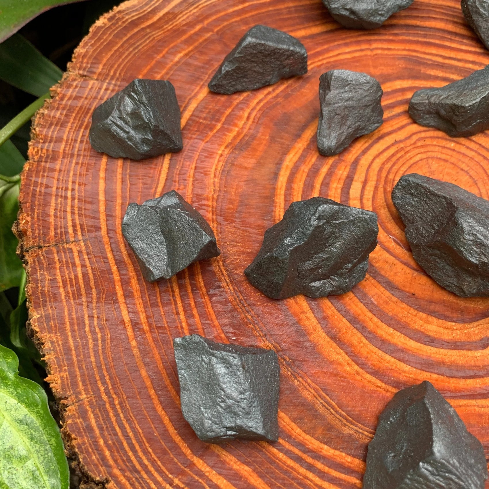 Detail shot of Grade AA Hematite raw under natural light