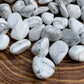 Full profile of Grade AA Howlite tumbled stone ready to ship from Beyond Bohemian