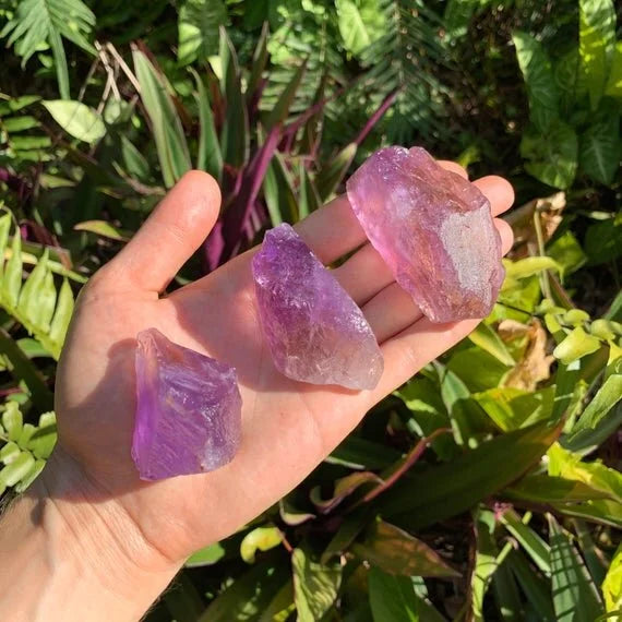 Full profile of Grade AA Ametrine raw ready to ship from Beyond Bohemian