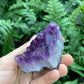 Profile view of purple Amethyst specimen, linked to Stress Relief, sourced from Rio Grande do Sul, Brazil.
