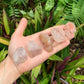 Back view of Grade AA Fire Quartz raw showing natural surface
