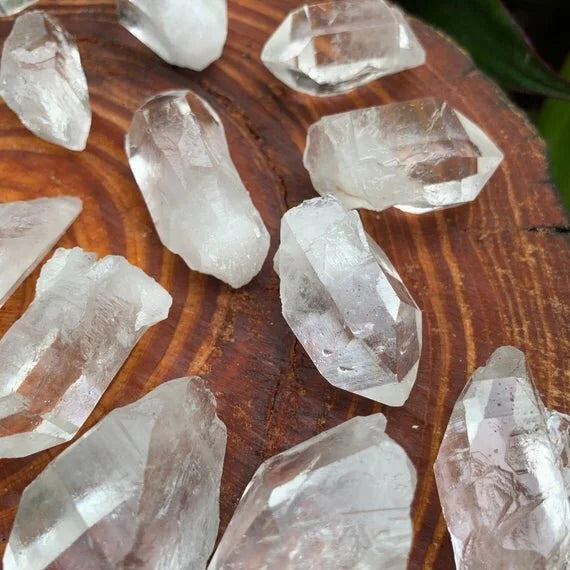 Full profile of Grade AAA Clear Quartz point ready to ship from Beyond Bohemian