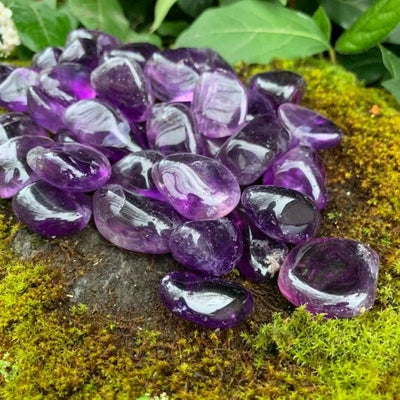 Ethically sourced Grade AAA Amethyst tumbled stone from Rio Grande do Sul, Brazil at Beyond Bohemian
