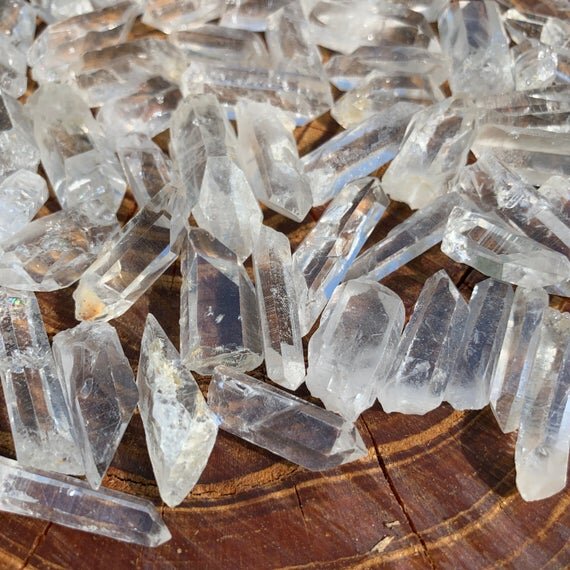 Full profile of Grade AA Lemurian Quartz point ready to ship from Beyond Bohemian