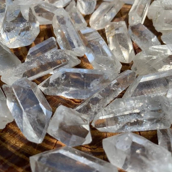 Full profile of Grade AA Lemurian Quartz point ready to ship from Beyond Bohemian