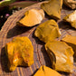 Full profile of Grade AA Yellow Jasper raw ready to ship from Beyond Bohemian