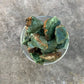 Detail shot of Grade A Chrysoprase raw under natural light