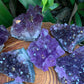Full profile of Grade AA Amethyst cluster ready to ship from Beyond Bohemian