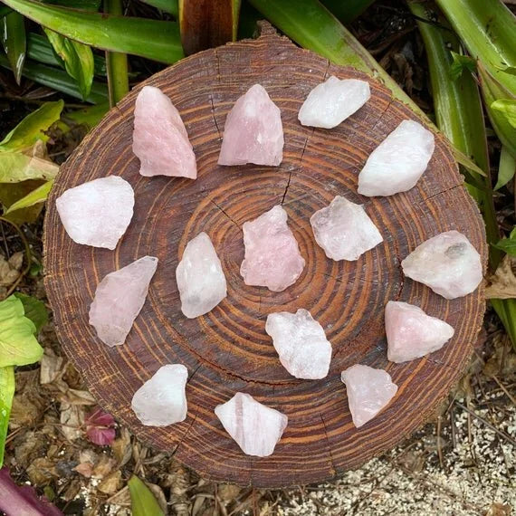 Close-up of Rose Quartz raw crystal from Madagascar, soothing wellness stone for Emotional Healing