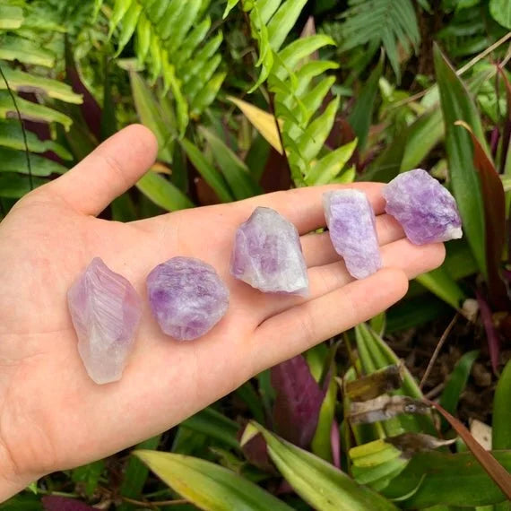 Full profile of Grade A Amethyst raw ready to ship from Beyond Bohemian