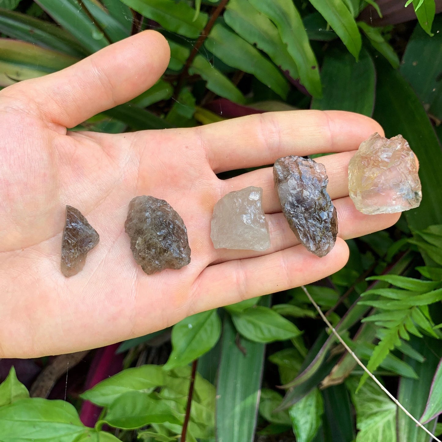 Full profile of Grade AA Smoky Quartz raw ready to ship from Beyond Bohemian