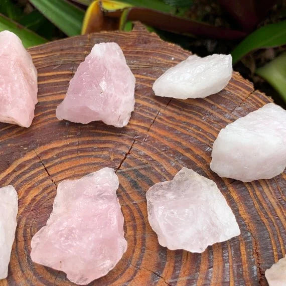 Bulk Rose Quartz raw crystals from Madagascar, Pink stones for Emotional Healing