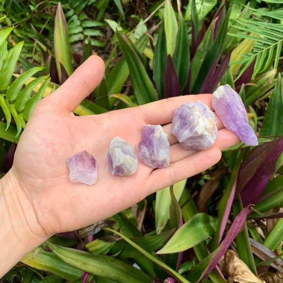 Full profile of Grade A Amethyst raw ready to ship from Beyond Bohemian