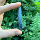 Detail shot of Grade AA Blue Kyanite raw under natural light