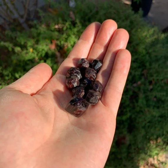 Full profile of Grade AA Garnet raw ready to ship from Beyond Bohemian