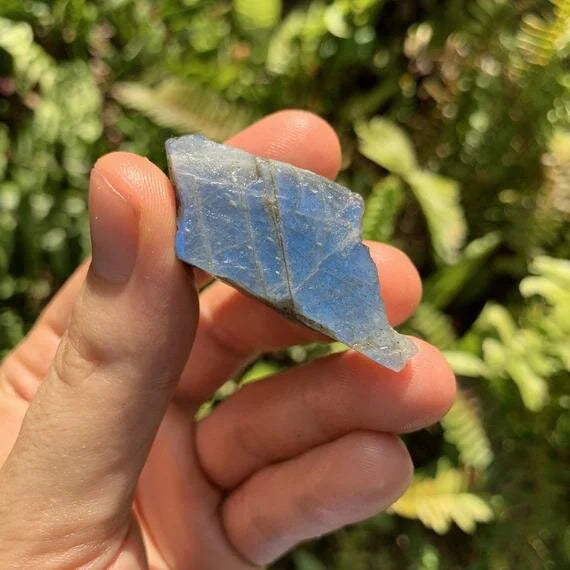 Full profile of Grade AAA Labradorite raw ready to ship from Beyond Bohemian