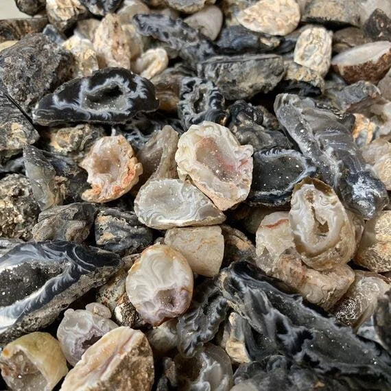 Full profile of Grade AA Agate geode ready to ship from Beyond Bohemian