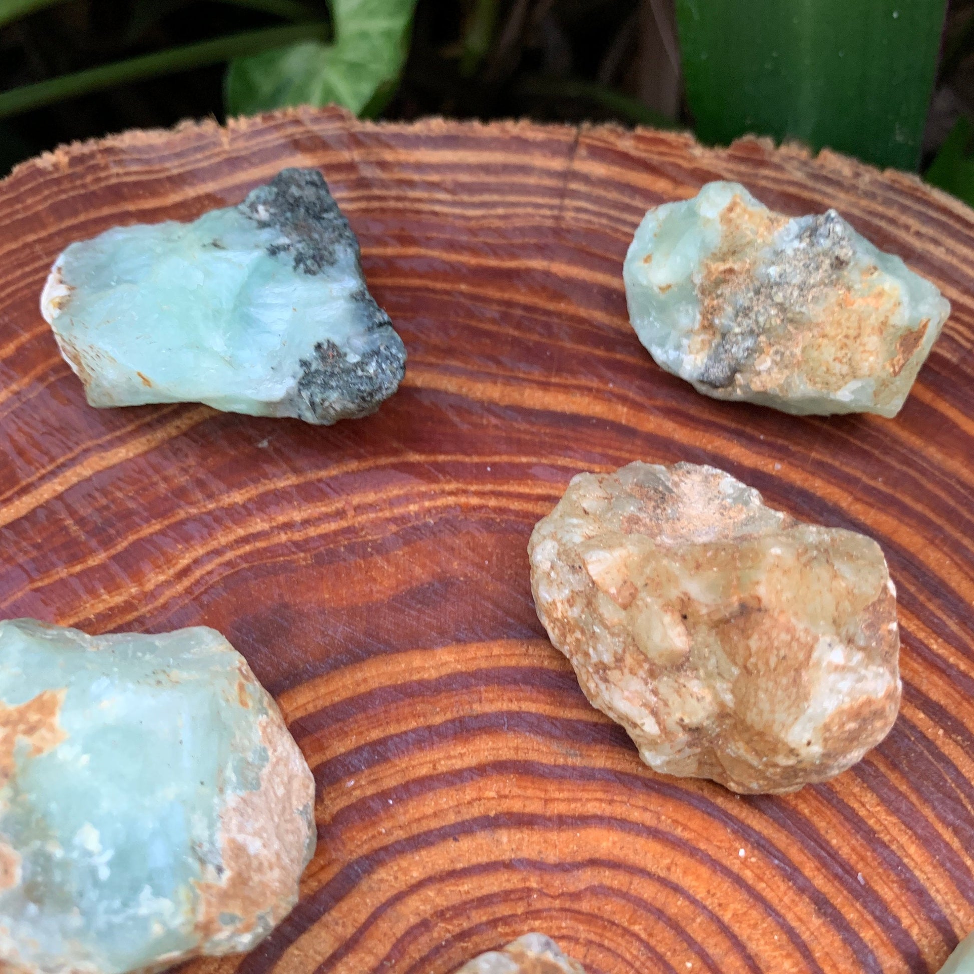 Full profile of Grade A Prehnite raw ready to ship from Beyond Bohemian