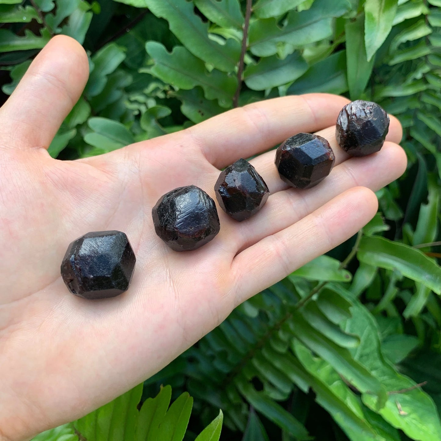 Full profile of Grade AA Garnet raw ready to ship from Beyond Bohemian