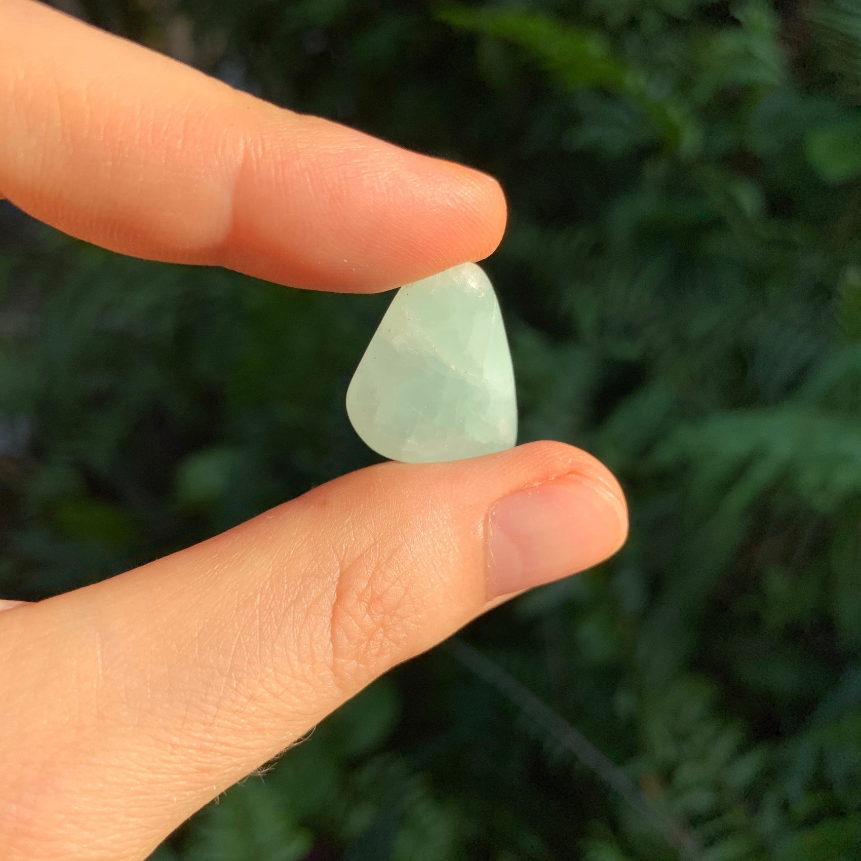 Prehnite tumbled stone in Green, Yellow tones from Namibia for Emotional Healing and Manifestation