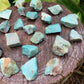 Full profile of Grade AA Amazonite raw ready to ship from Beyond Bohemian