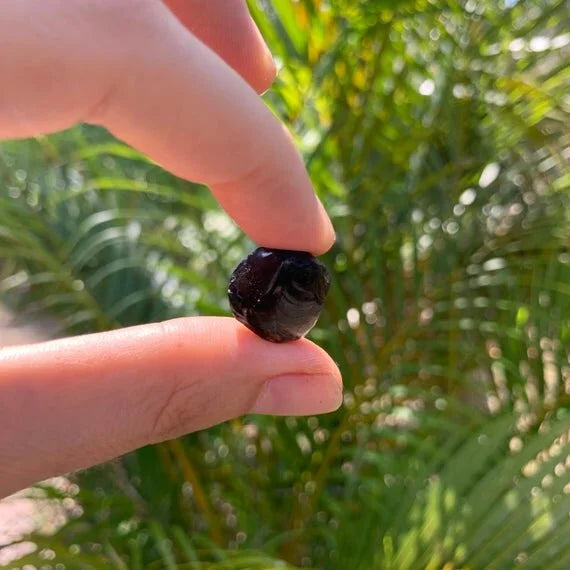 Overhead view of Apache Tear raw stone, from United States, for Grounding.