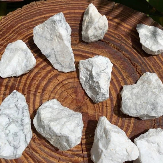 Base detail of Grade A Howlite raw