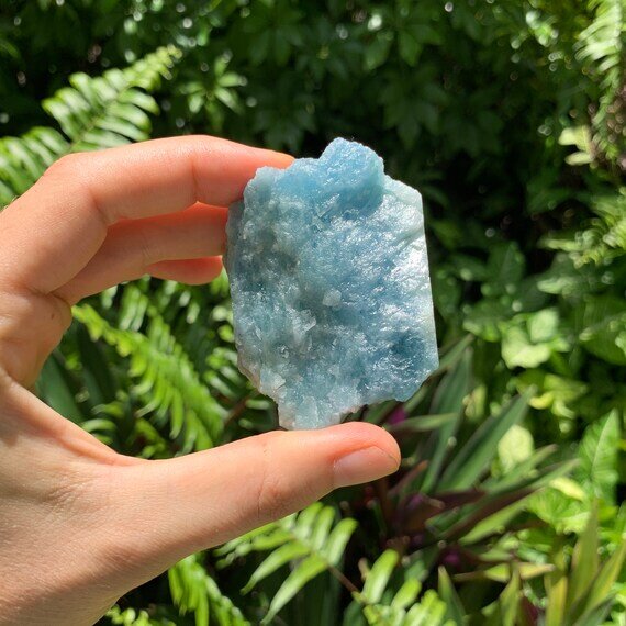 Full profile of Grade AA Aquamarine raw ready to ship from Beyond Bohemian