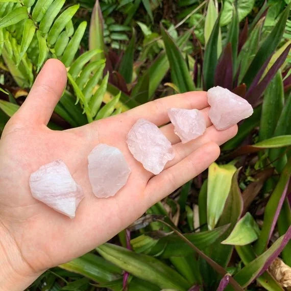 Rose Quartz raw crystal in Pink tones from Madagascar for Emotional Healing and Stress Relief