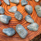 Full profile of Grade AAA Aquamarine tumbled stone ready to ship from Beyond Bohemian