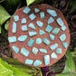 Detail of blue Amazonite tumbled stone, often kept for Stress Relief, hand-selected from Zambezia, Mozambique.
