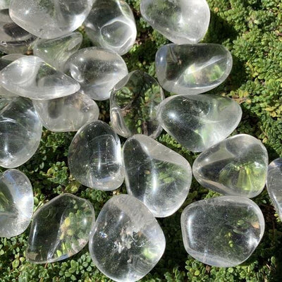 Ethically sourced Grade AAA Clear Quartz tumbled stone from Minas Gerais, Brazil at Beyond Bohemian